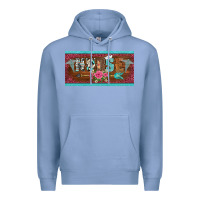 Colony Blue western nurse with medical  symbol caduceus and arrow license plate te Premium Hoodie - BarkalooDesign