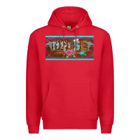 Red western nurse with medical  symbol caduceus and arrow license plate te Premium Hoodie - BarkalooDesign