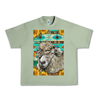 Oil Green Western Lincoln Sheep Urban Heavy Tee - LillyAllenDesigns