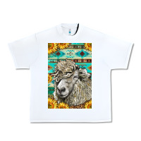 White Western Lincoln Sheep Urban Heavy Tee - LillyAllenDesigns