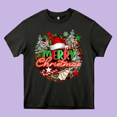 Merry Christmas Heavy Core Tee Designed By Fadigitalartstudio