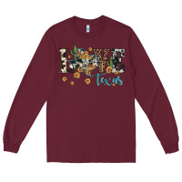 Burgundy love texas map sunflower cactus cowhide leopard Long Sleeve Tee - Artiststas