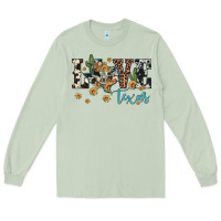 Matcha love texas map sunflower cactus cowhide leopard Long Sleeve Tee - Artiststas