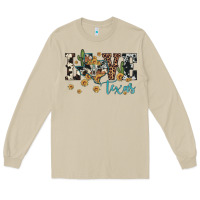 Mushroom love texas map sunflower cactus cowhide leopard Long Sleeve Tee - Artiststas