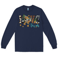 Navy love texas map sunflower cactus cowhide leopard Long Sleeve Tee - Artiststas