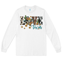 White love texas map sunflower cactus cowhide leopard Long Sleeve Tee - Artiststas