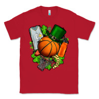 Red St. Patrick's Day Basketball Classic Tee - FaDigitalArtStudio