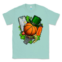Seafoam St. Patrick's Day Basketball Classic Tee - FaDigitalArtStudio
