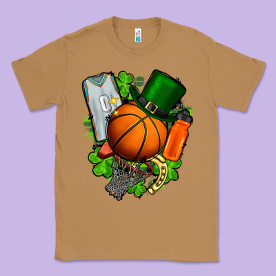 St. Patrick's Day Basketball Classic Tee Designed By Fadigitalartstudio