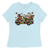 Baby Blue farm animals autism Ladies Tee - RacoonDesign