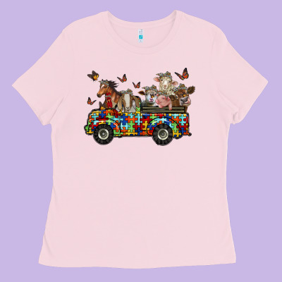 Farm Animals Autism Ladies Tee Designed By Racoondesign