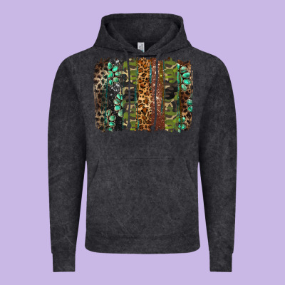 Western Camouflage Brushstroke Vintage Hoodie Designed By Barkaloodesign