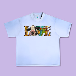 Western Love Holstein Cow Urban Heavy Tee Designed By Lillyallendesigns