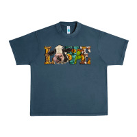 Midnight Navy Western Love Holstein Cow Urban Heavy Tee - LillyAllenDesigns