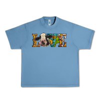 Pebble Blue Western Love Holstein Cow Urban Heavy Tee - LillyAllenDesigns