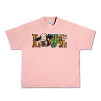 Salmon Western Love Holstein Cow Urban Heavy Tee - LillyAllenDesigns