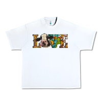White Western Love Holstein Cow Urban Heavy Tee - LillyAllenDesigns