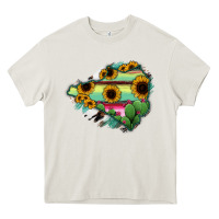Cream Colima State Of Mexico Map Heavy Core Tee - RanaPortraitStore