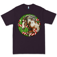 Plum Horse Christmas Premium Tee - LillyAllenDesigns