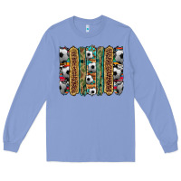 Colony Blue soccer camouflage serape cowhide turquoise leopard glitter  brushstrok Long Sleeve Tee - Artiststas