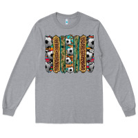 Heather Grey soccer camouflage serape cowhide turquoise leopard glitter  brushstrok Long Sleeve Tee - Artiststas