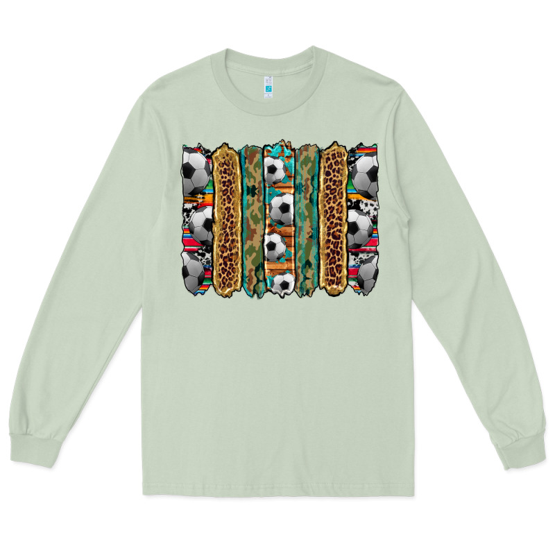 Soccer Camouflage Serape Cowhide Turquoise Leopard Glitter  Brushstrok Long Sleeve Tee by Artiststas | Teevron