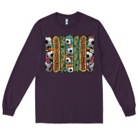 Plum soccer camouflage serape cowhide turquoise leopard glitter  brushstrok Long Sleeve Tee - Artiststas