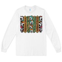 White soccer camouflage serape cowhide turquoise leopard glitter  brushstrok Long Sleeve Tee - Artiststas