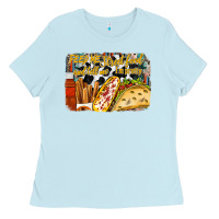 Baby Blue feed me street food and tell me im pretty Ladies Tee - RacoonDesign