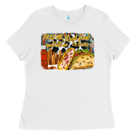 White feed me street food and tell me im pretty Ladies Tee - RacoonDesign