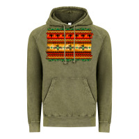 Vintage Olive bullskull thunderbird aztec pattern warm colors Vintage Hoodie - BarkalooDesign