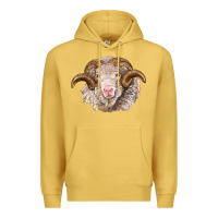 Antique Gold merino wool ram Premium Hoodie - BarkalooDesign