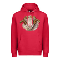 Cardinal merino wool ram Premium Hoodie - BarkalooDesign