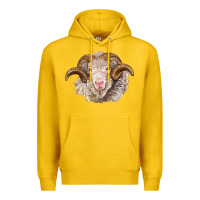 Lemon merino wool ram Premium Hoodie - BarkalooDesign
