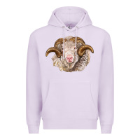 Lilac merino wool ram Premium Hoodie - BarkalooDesign