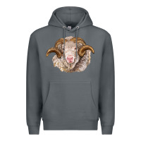 Rock merino wool ram Premium Hoodie - BarkalooDesign