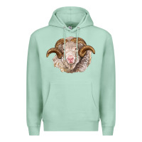 Seafoam merino wool ram Premium Hoodie - BarkalooDesign