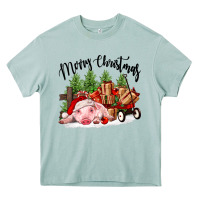 Arona merry christmas pig Heavy Core Tee - FaDigitalArtStudio