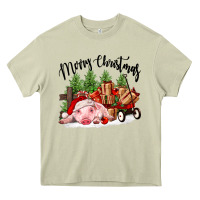 Mossy merry christmas pig Heavy Core Tee - FaDigitalArtStudio