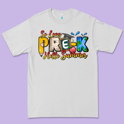 So Long Pre K Hello Summer Premium Tee Designed By Cowhidedigitalart