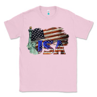 Bubblegum Pink usa  statue of liberty Classic Tee - BarkalooDesign
