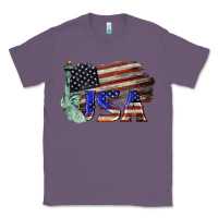 Lavender usa  statue of liberty Classic Tee - BarkalooDesign