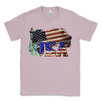Lilac usa  statue of liberty Classic Tee - BarkalooDesign