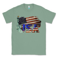 Sage usa  statue of liberty Classic Tee - BarkalooDesign