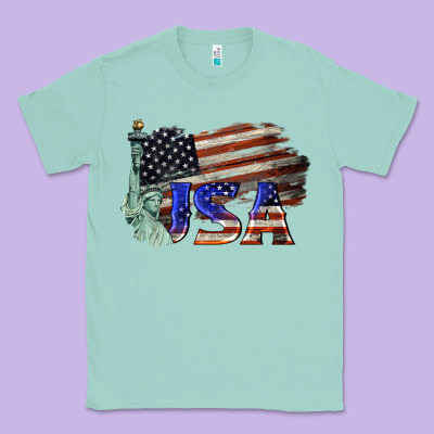 Usa  Statue Of Liberty Classic Tee Designed By Barkaloodesign