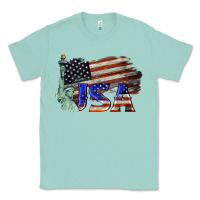 Seafoam usa  statue of liberty Classic Tee - BarkalooDesign