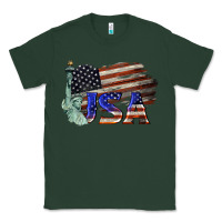 Sports Green usa  statue of liberty Classic Tee - BarkalooDesign