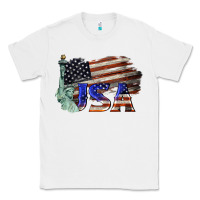 White usa  statue of liberty Classic Tee - BarkalooDesign