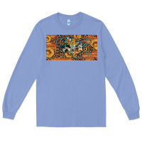 Colony Blue texas map bull skull sunflower leopard licence plate Long Sleeve Tee - Artiststas