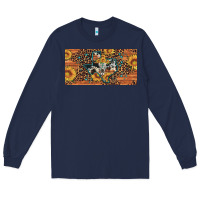 Navy texas map bull skull sunflower leopard licence plate Long Sleeve Tee - Artiststas
